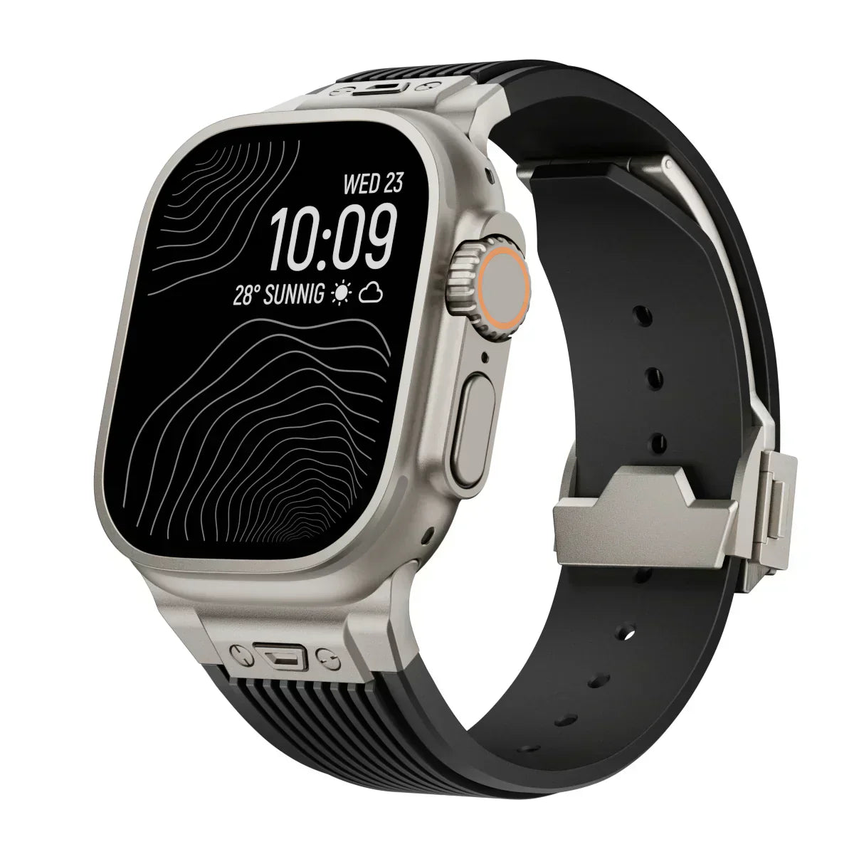 Silikonarmband för smartklocka med spänne och justerbara hål