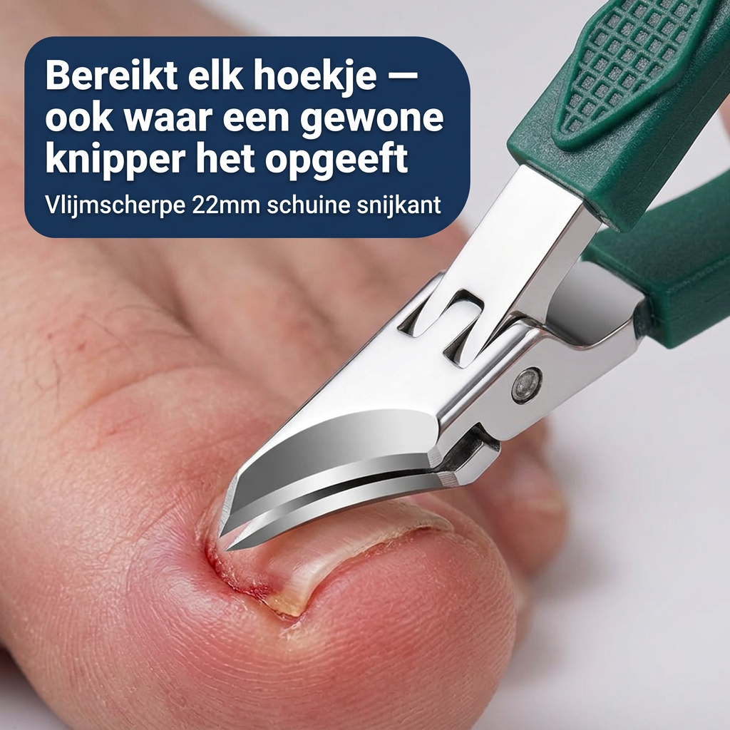 Nageltång med vass käft och greppvänliga handtag för nagelvård