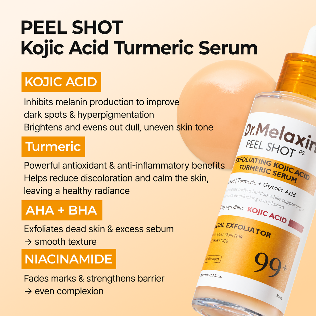 Orange hudvårdsset med spray, serum, toner pads och kroppskräm