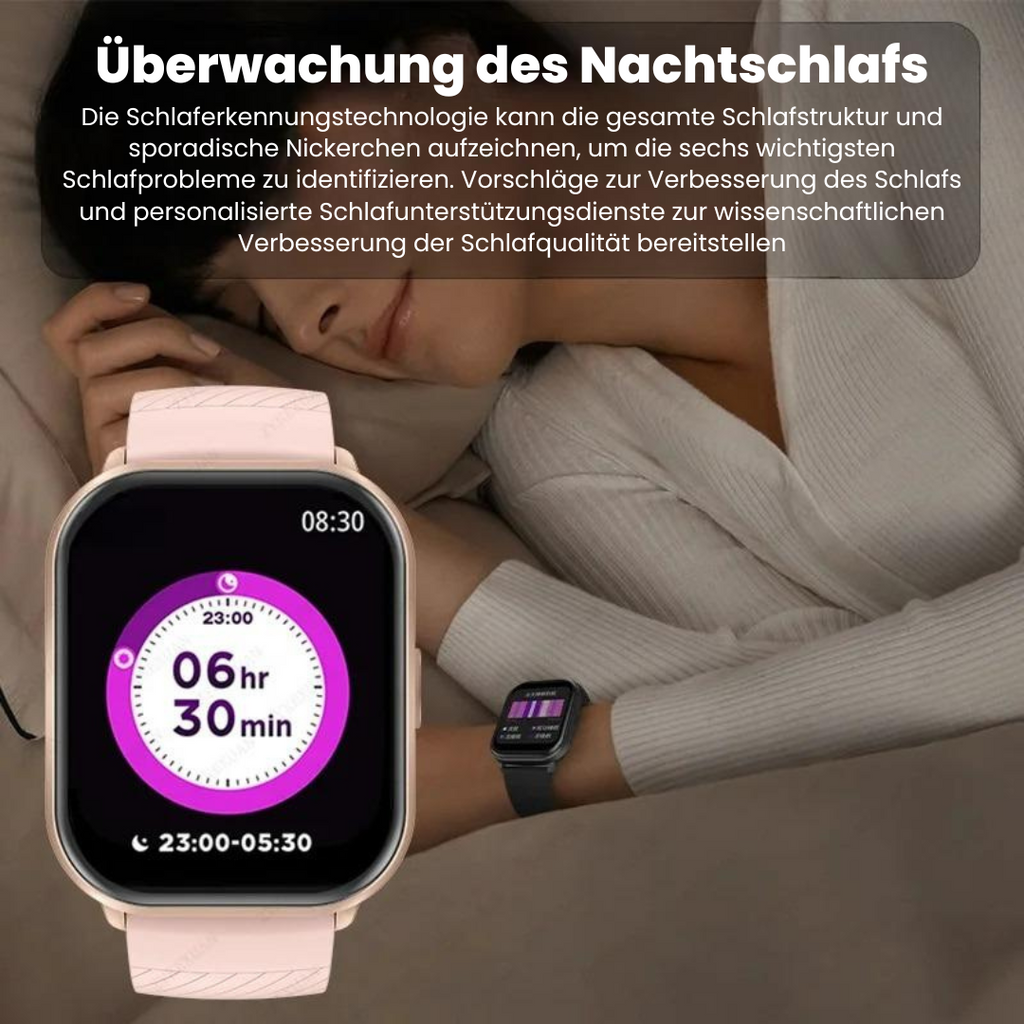 Smartklocka med digital skärm, aktivitetsmätning och armband