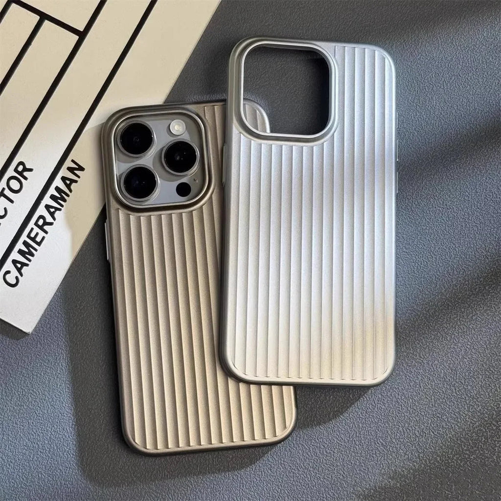 Räfflat mobilskal för iPhone med kamerautskärning