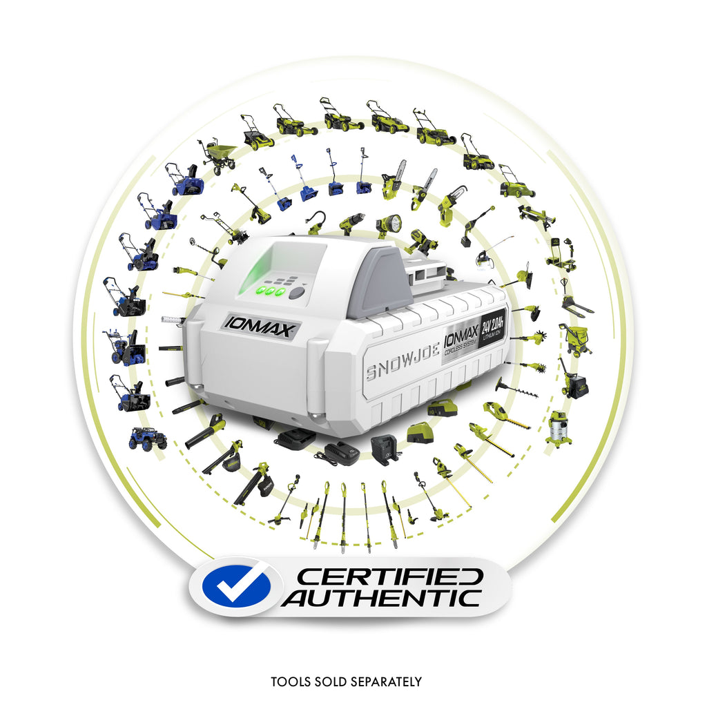 Vitt Snow Joe IONMAX 24 V 2,0 Ah litiumjonbatteri