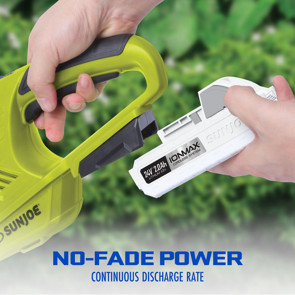 Vitt Snow Joe IONMAX 24 V 2,0 Ah litiumjonbatteri