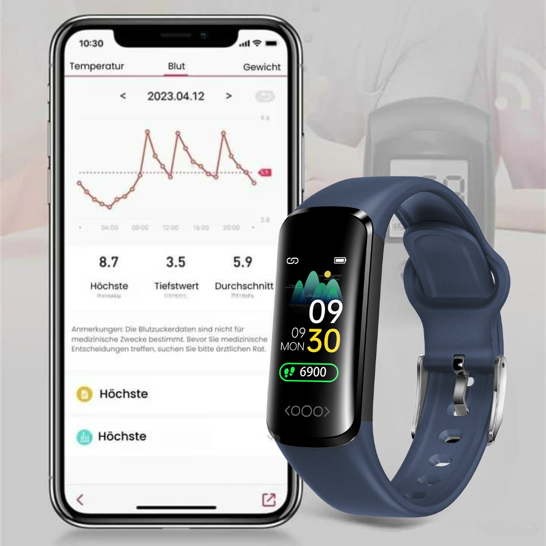Smartklocka med digital skärm och justerbart armband