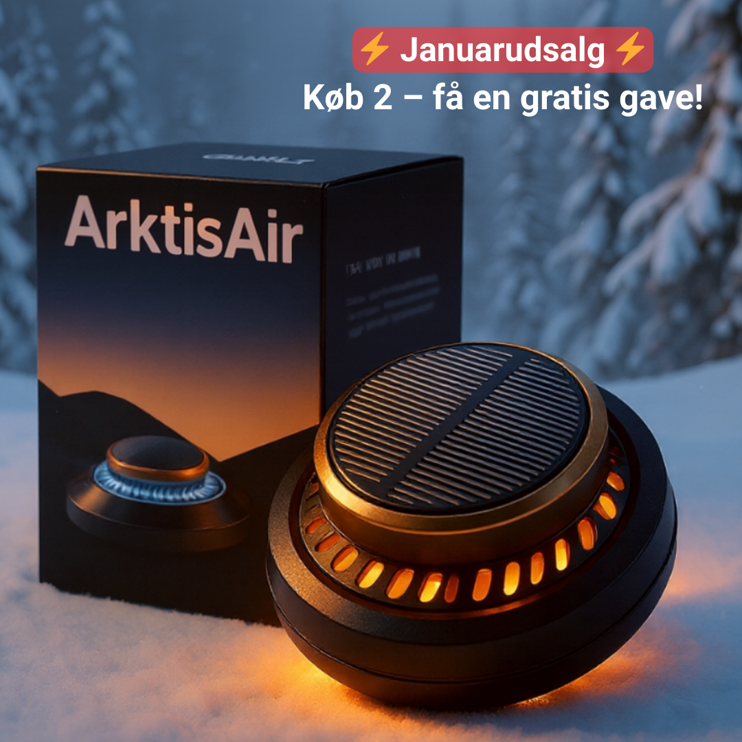 Rund svart avfrostare för bilrutor med ventilationsgaller och guldfärgade detaljer