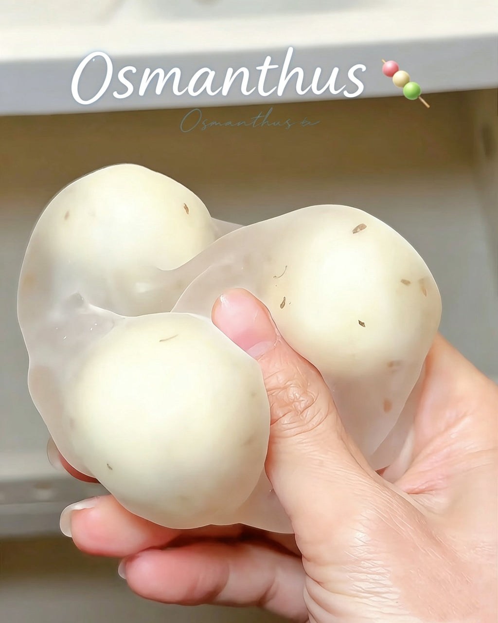 Mjuk formbar stressboll i genomskinlig pastellfärg
