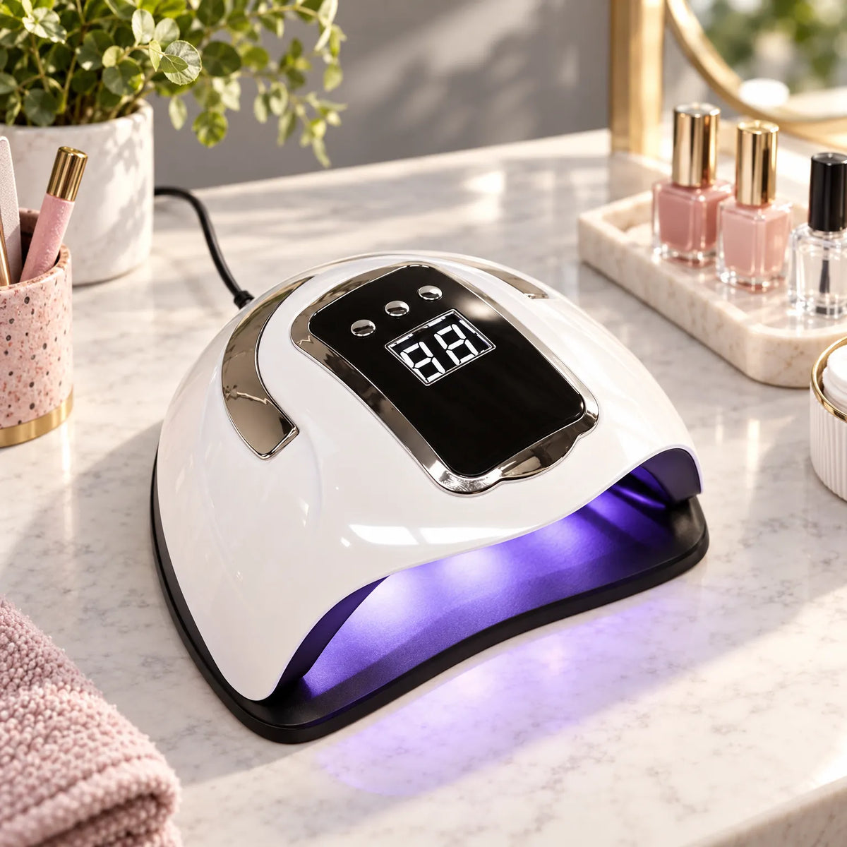 Cura  - Kompakt Nagellampa Uv Led Härda Gelnagellack