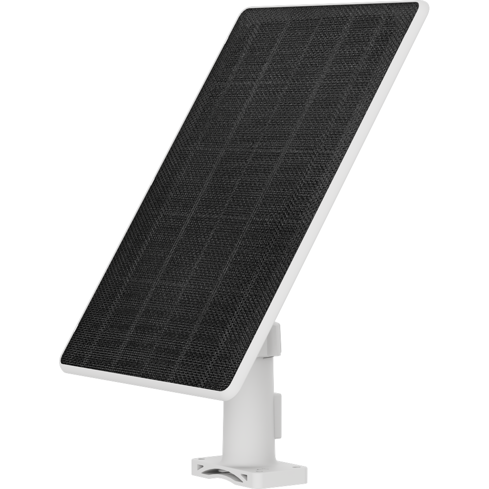 Vit EZVIZ HB90 Dual övervakningskamera med dubbla objektiv och svart solpanel