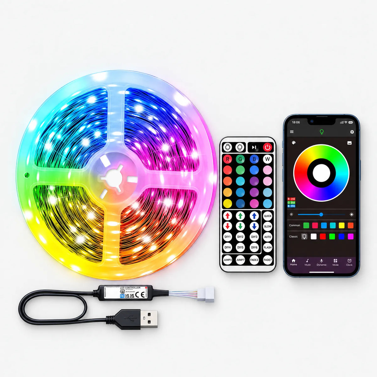 Färgen  - Dimbar RGB Led-List Skapa Stämningsbelysning