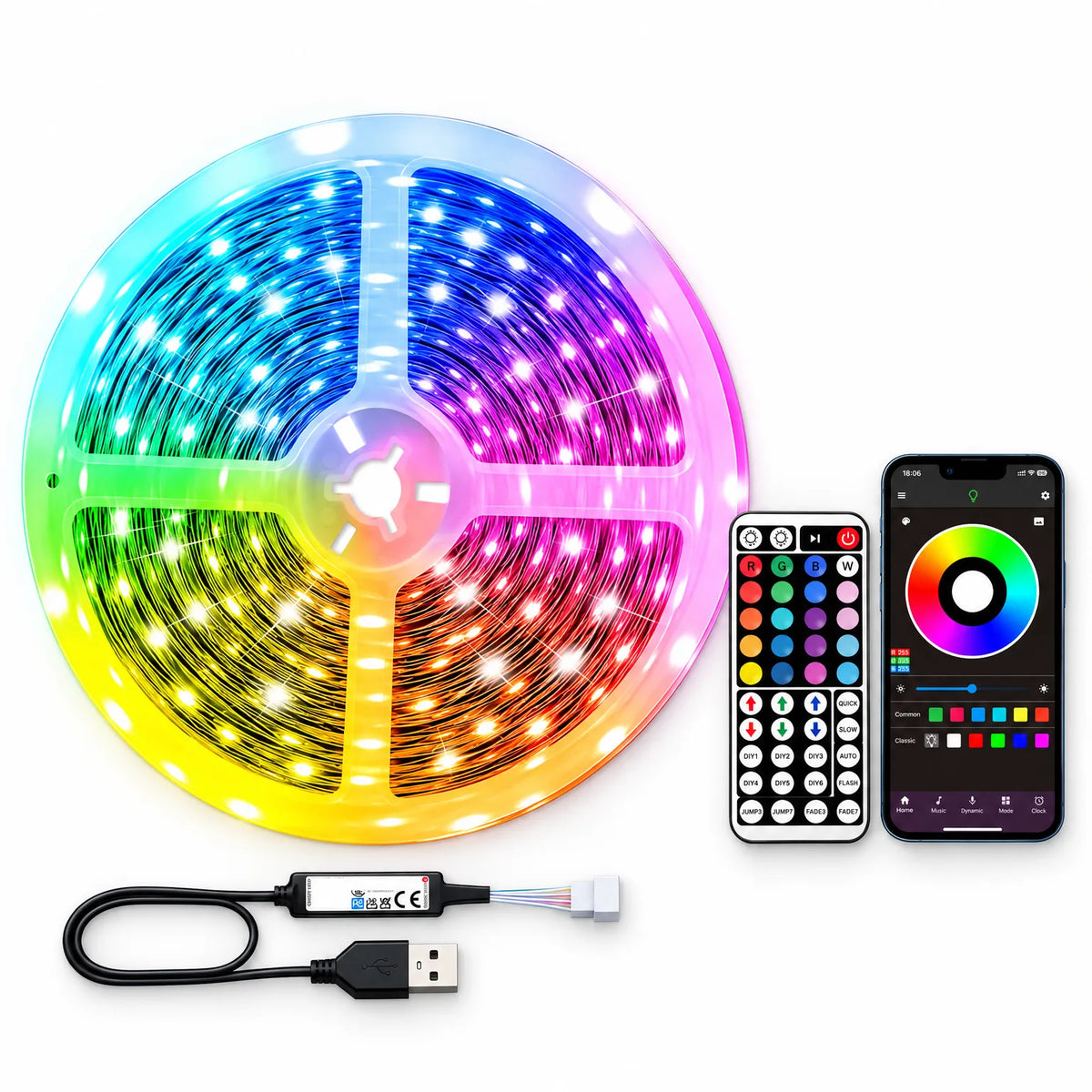 Färgen  - Dimbar RGB Led-List Skapa Stämningsbelysning