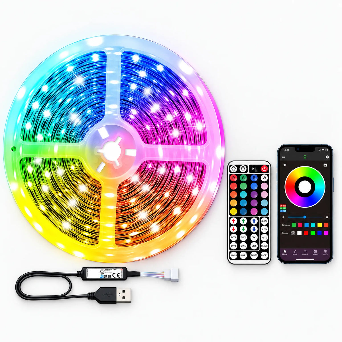 Färgen  - Dimbar RGB Led-List Skapa Stämningsbelysning