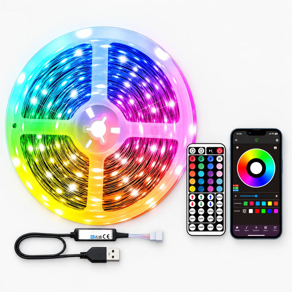 Färgen  - Dimbar RGB Led-List Skapa Stämningsbelysning