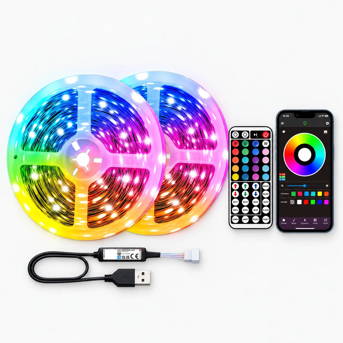 Färgen  - Dimbar RGB Led-List Skapa Stämningsbelysning