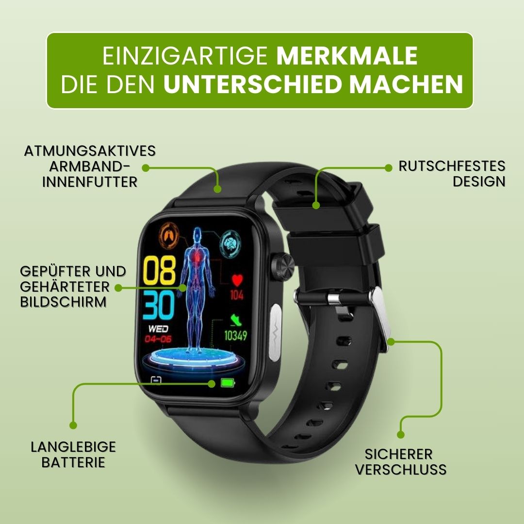 Smartklocka med digital färgskärm och justerbart armband