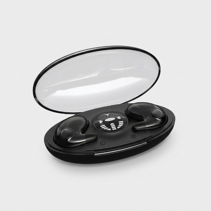 Ultratunna Bluetooth in-ear-hörlurar i ett laddningsfodral