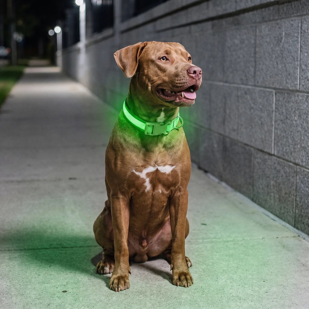 LumiDog - Laddningsbart Hundhalsband Med Led Ljus