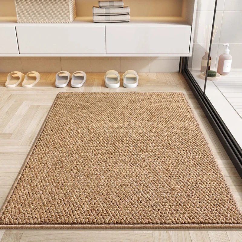 Rektangulär badrumsmatta med absorberande strukturerad yta