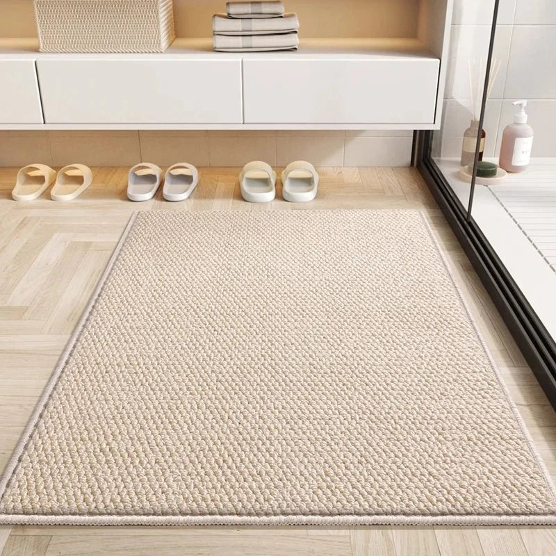 Rektangulär badrumsmatta med absorberande strukturerad yta