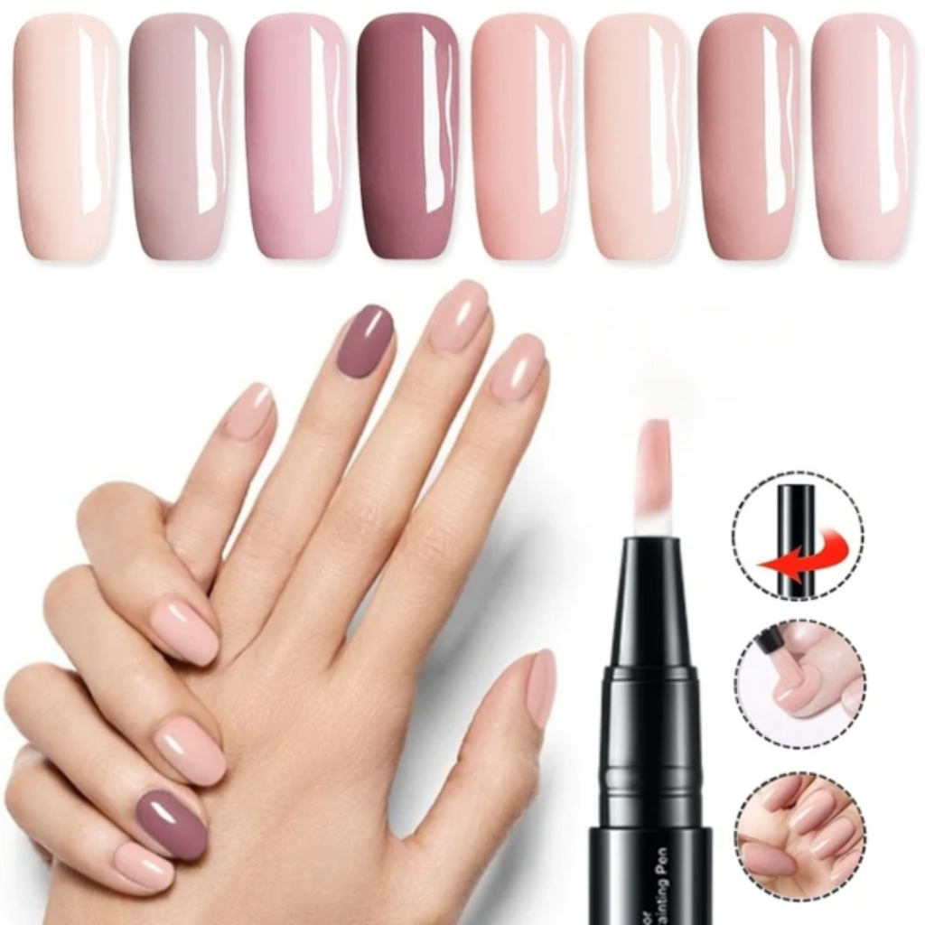 Svart nagelpenna med precisionsspets och lock för gelédesign