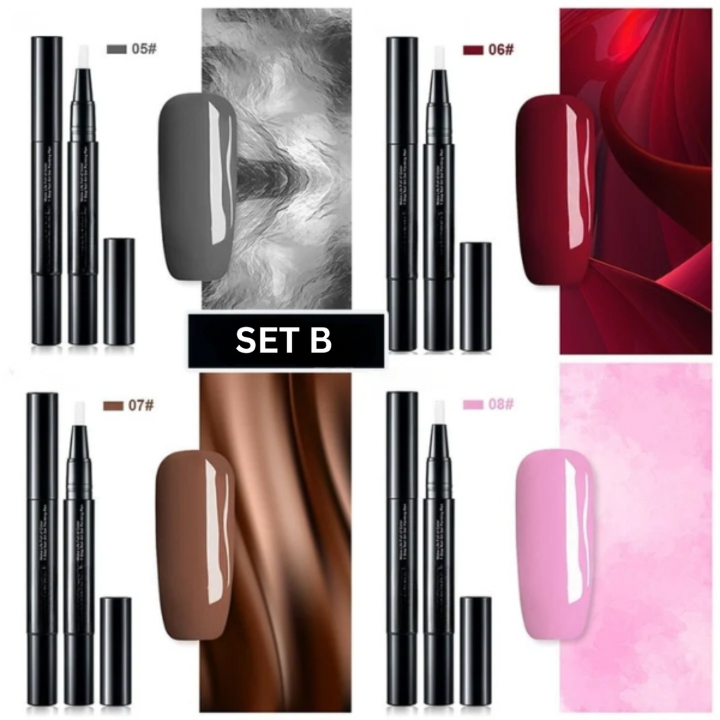 Svart nagelpenna med precisionsspets och lock för gelédesign
