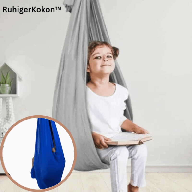 Hängande sensorisk inomhusgunga med omslutande tygsits för barn