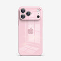 Rosa iPhone-skal med genomskinlig baksida och upphöjt kameraskydd