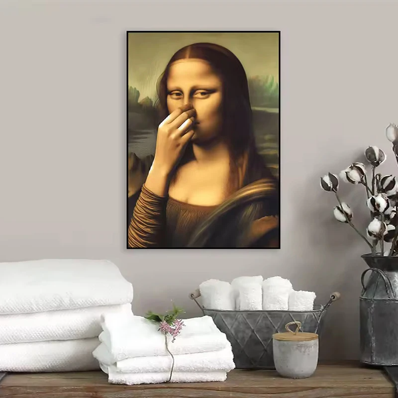Inramad konstposter med klassiskt porträtt i svart ram
