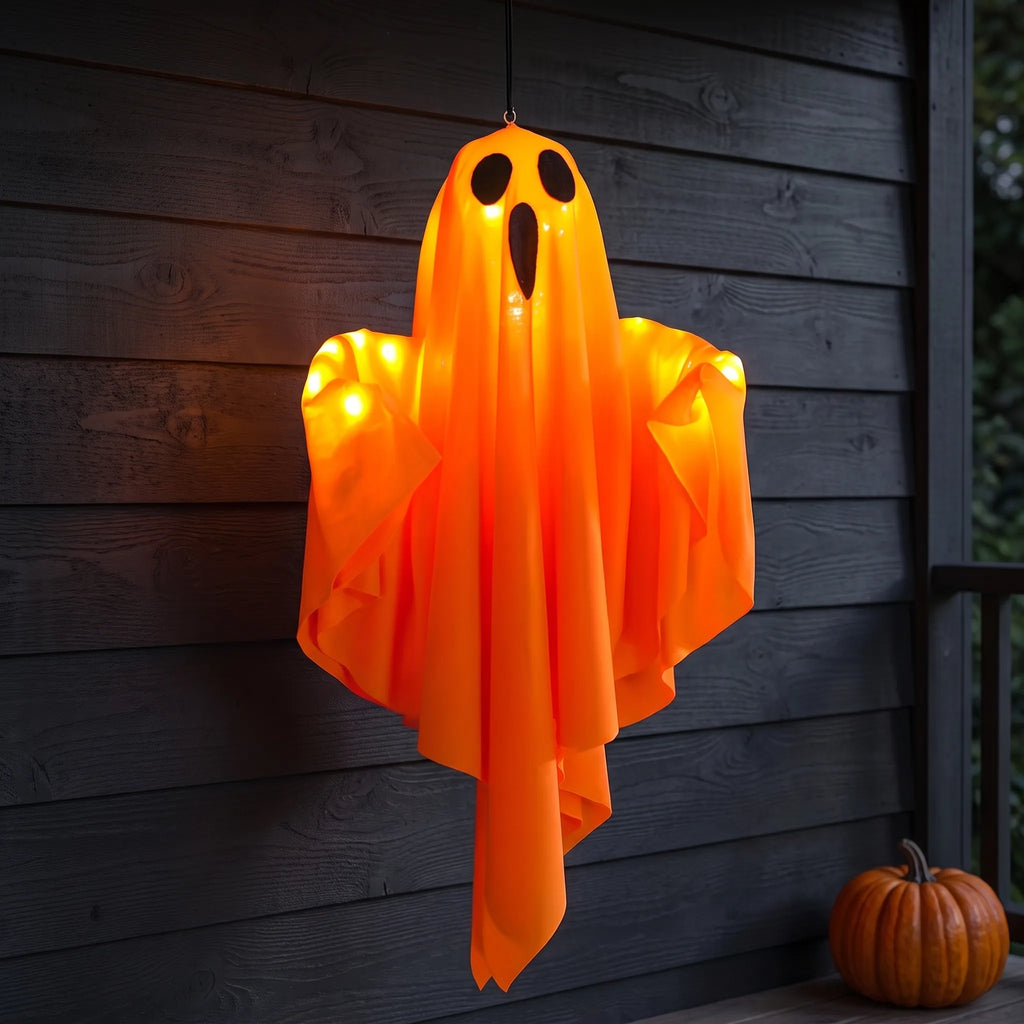 Spöklampa  - Hängande Spökfigur Med LED-Belysning Halloween Dekoration Utomhus