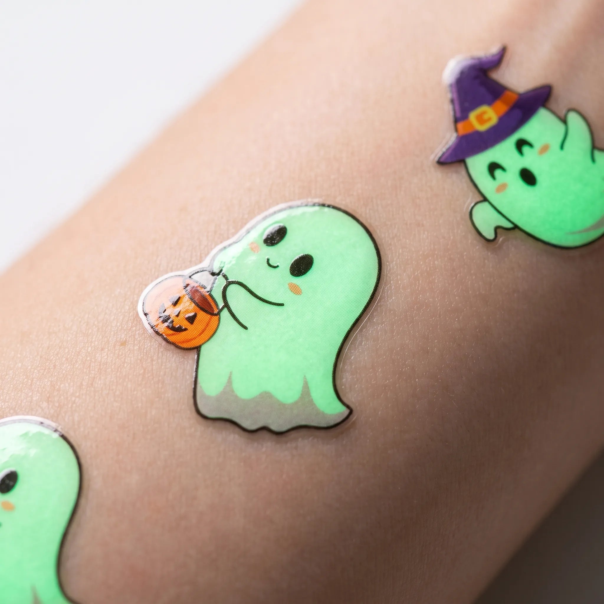 Spöklysa  - Självlysande Temporära Tatueringar Halloweenfester