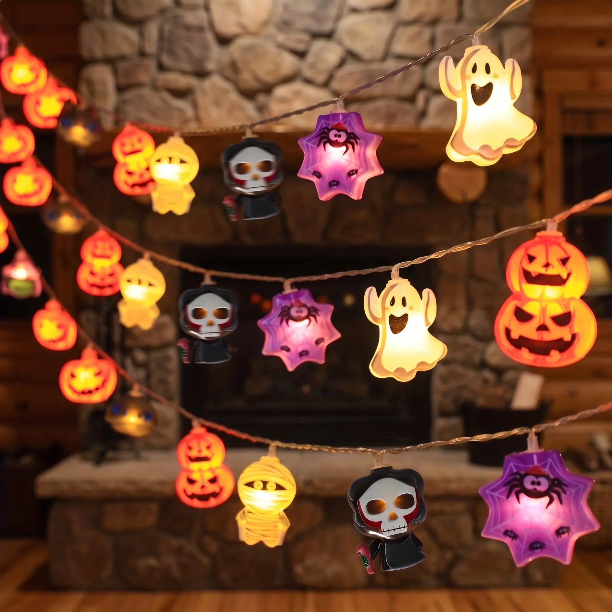 SpookSling  - Batteridriven Halloween Ljusslinga Dekorera Inför Halloween