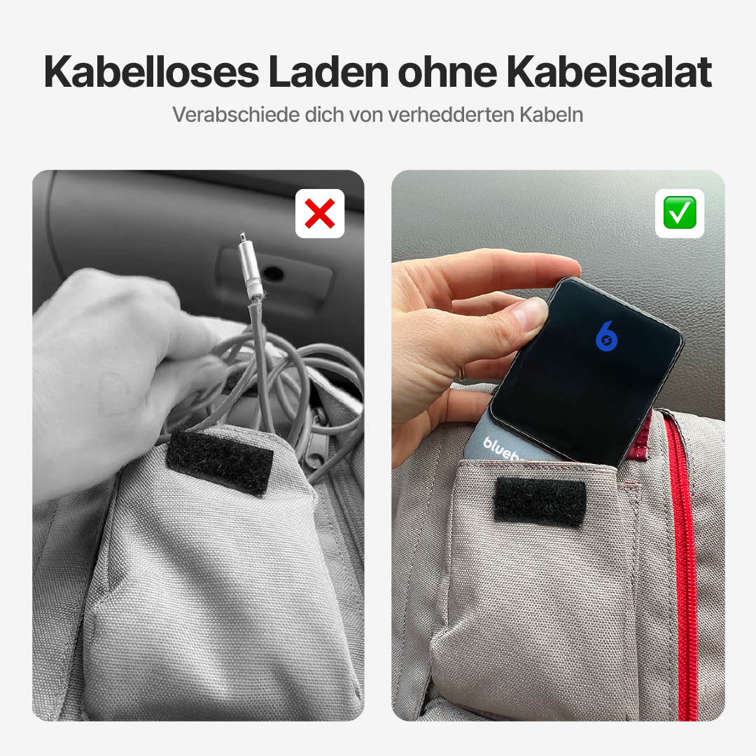 Rymdgrå ultratunn powerbank med magnetisk trådlös laddning och digital batterivisning