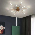 Modern LED-taklampa med flera ljusarmar i strålande design