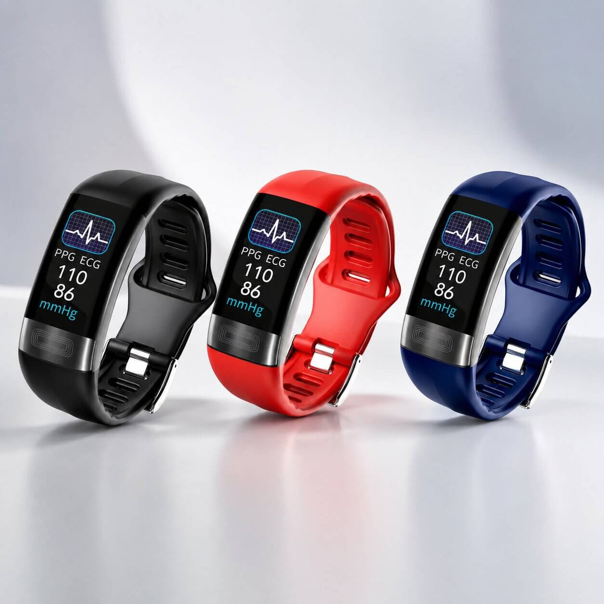 Smartklocka med digital skärm och justerbart armband