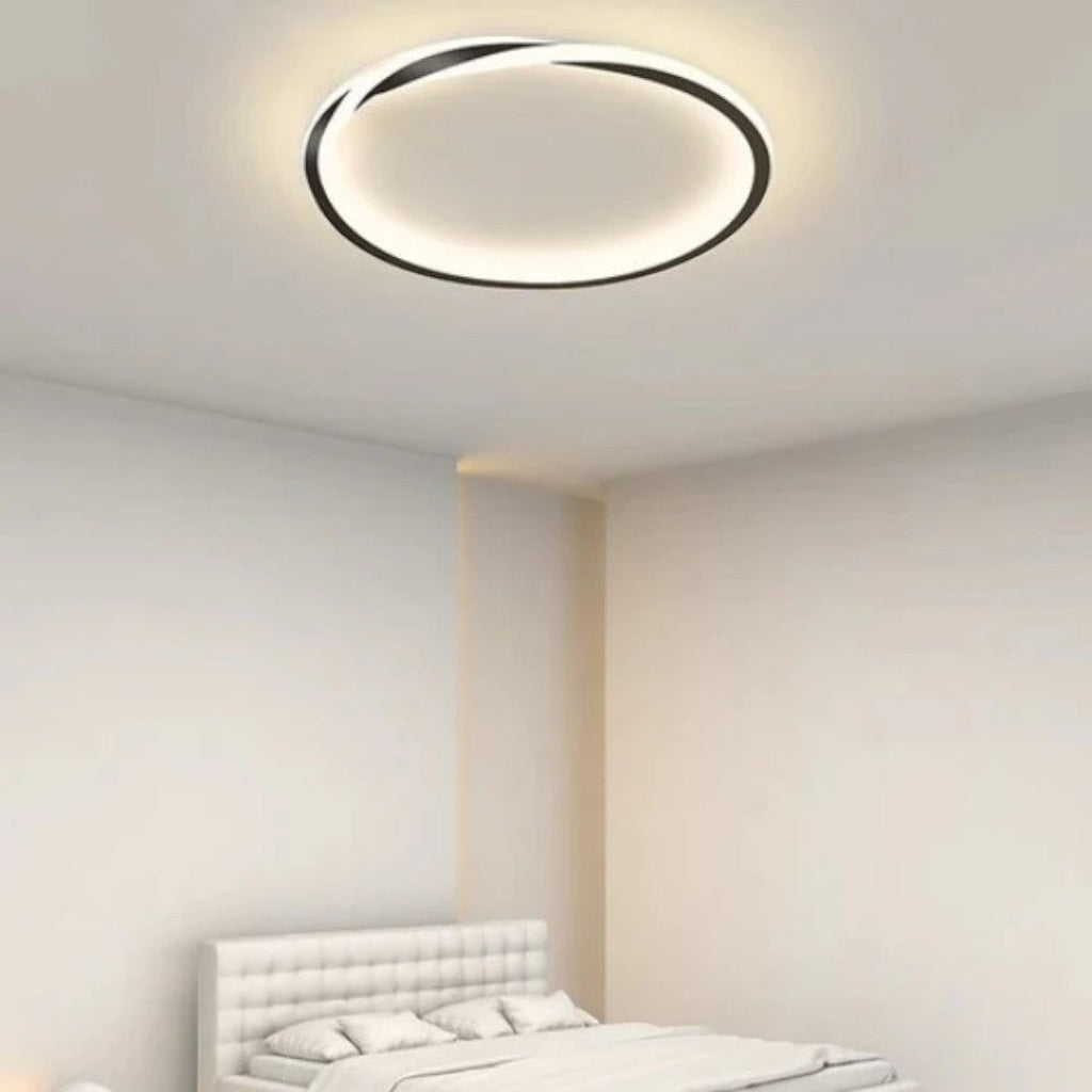 Rund LED-taklampa med ringformad design