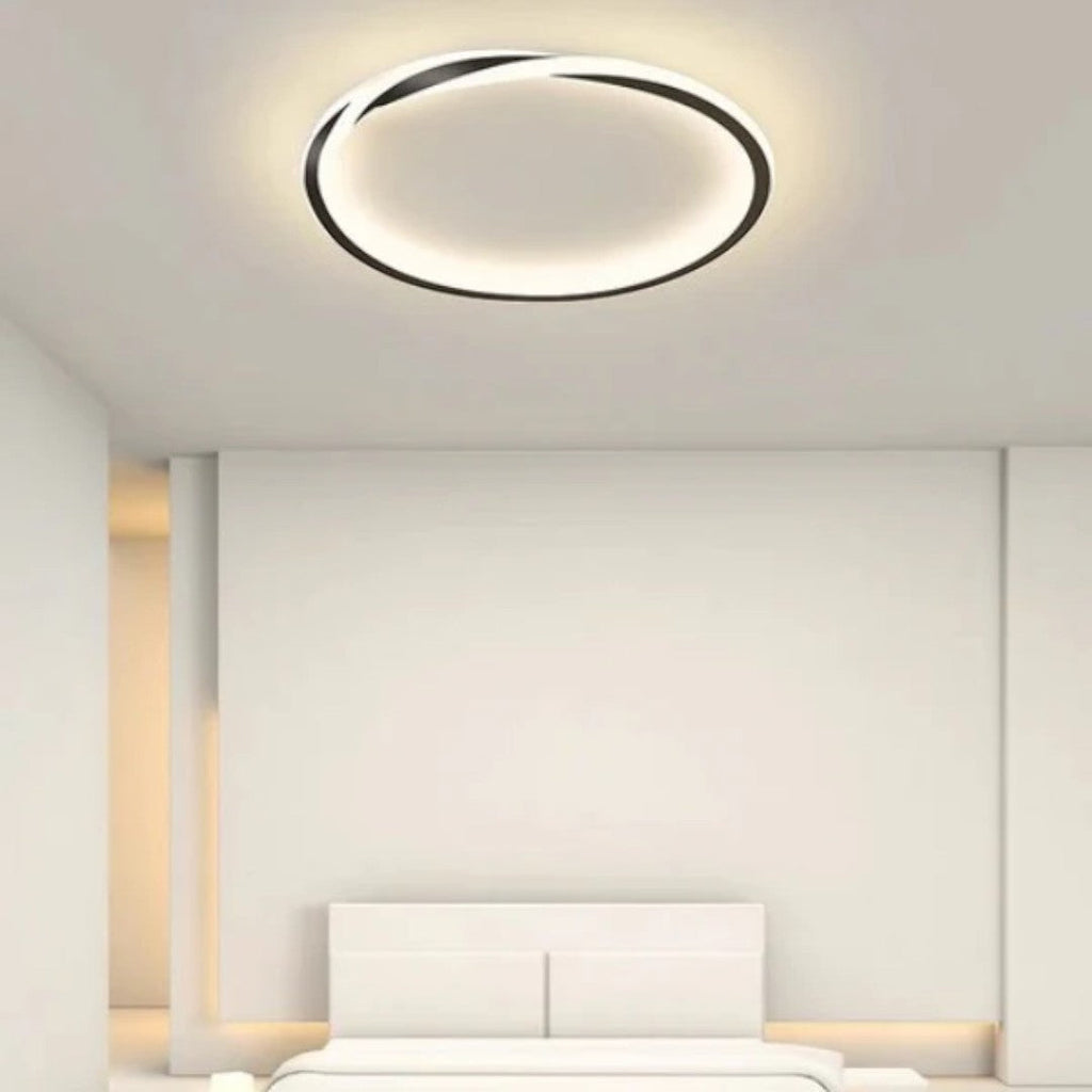 Rund LED-taklampa med ringformad design