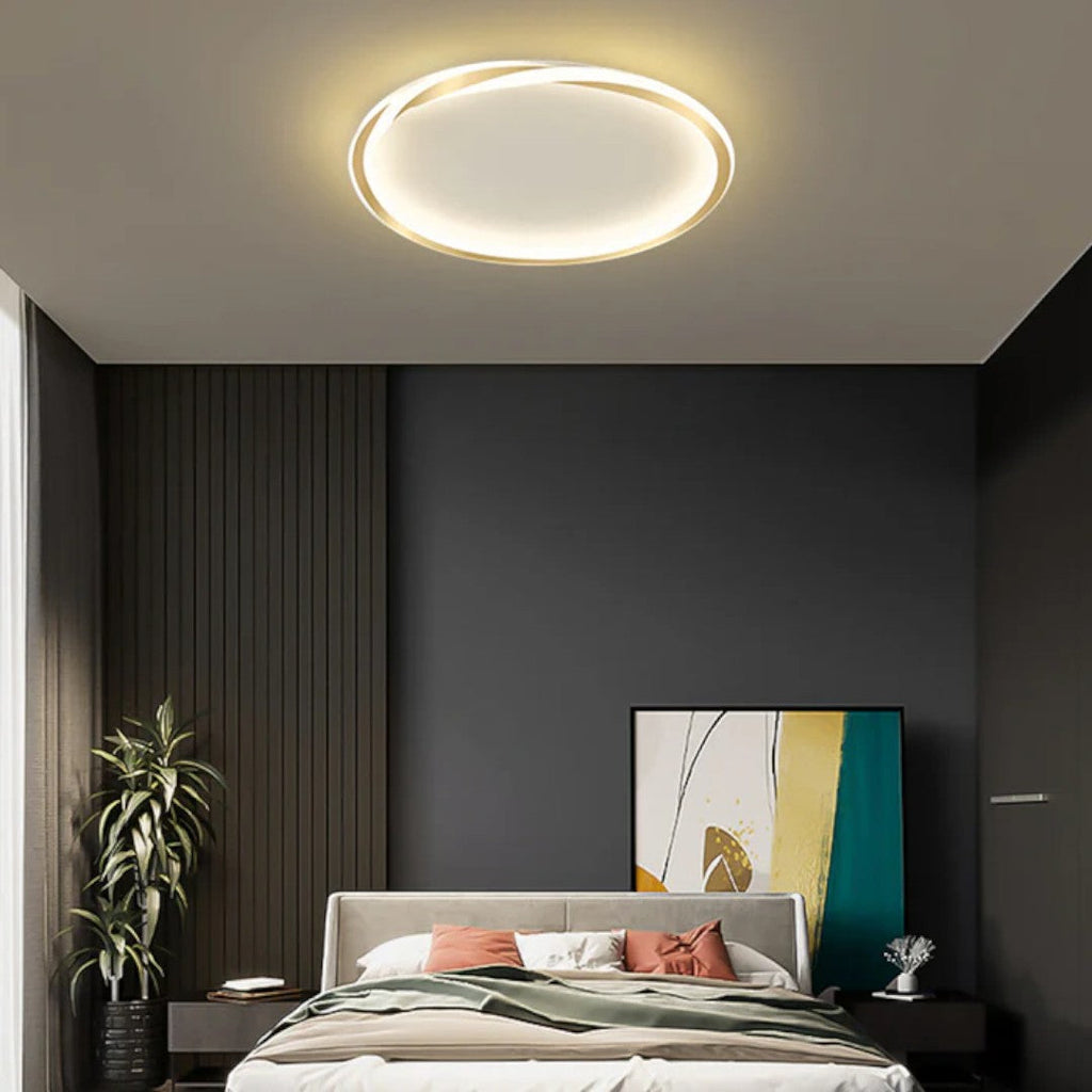 Rund LED-taklampa med ringformad design
