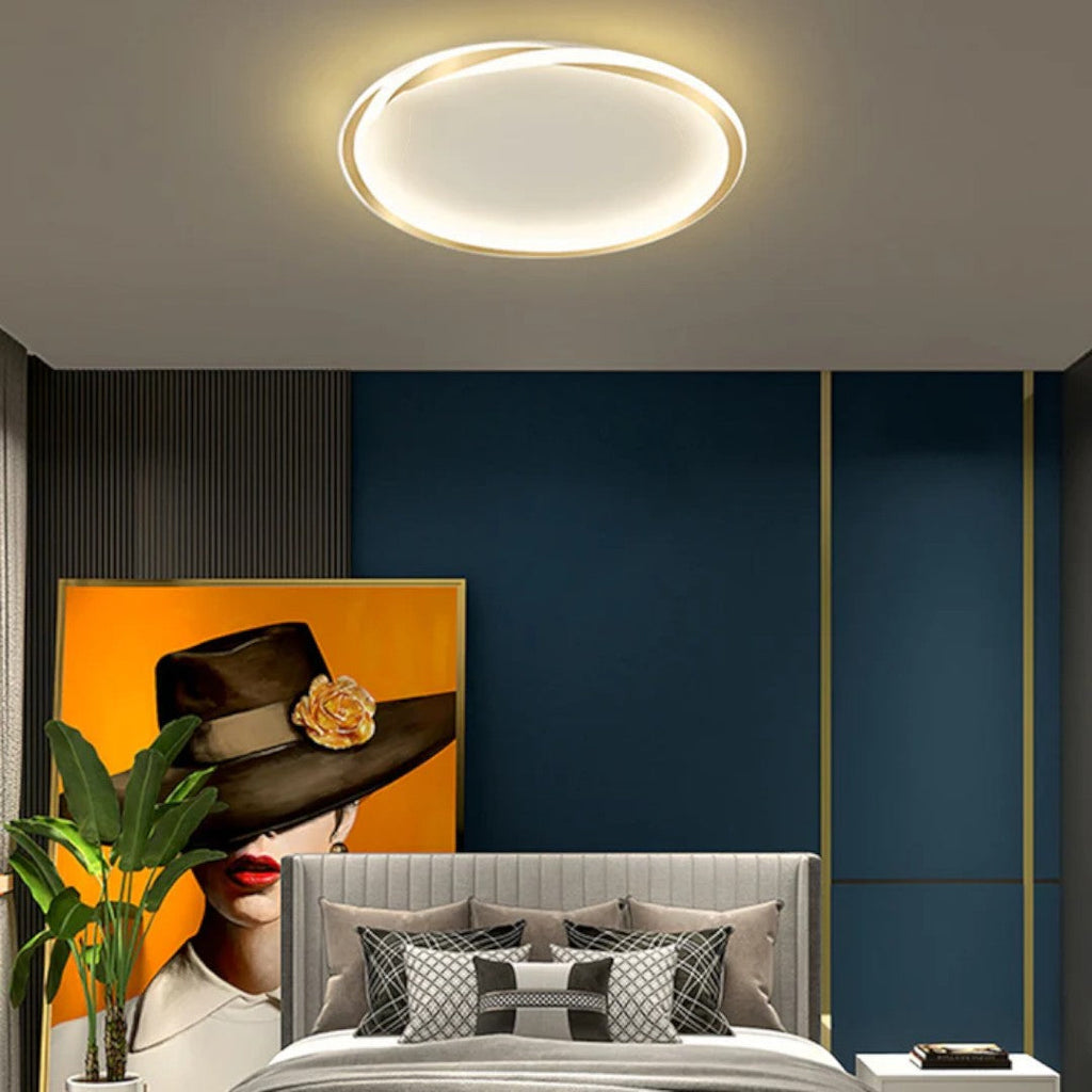 Rund LED-taklampa med ringformad design