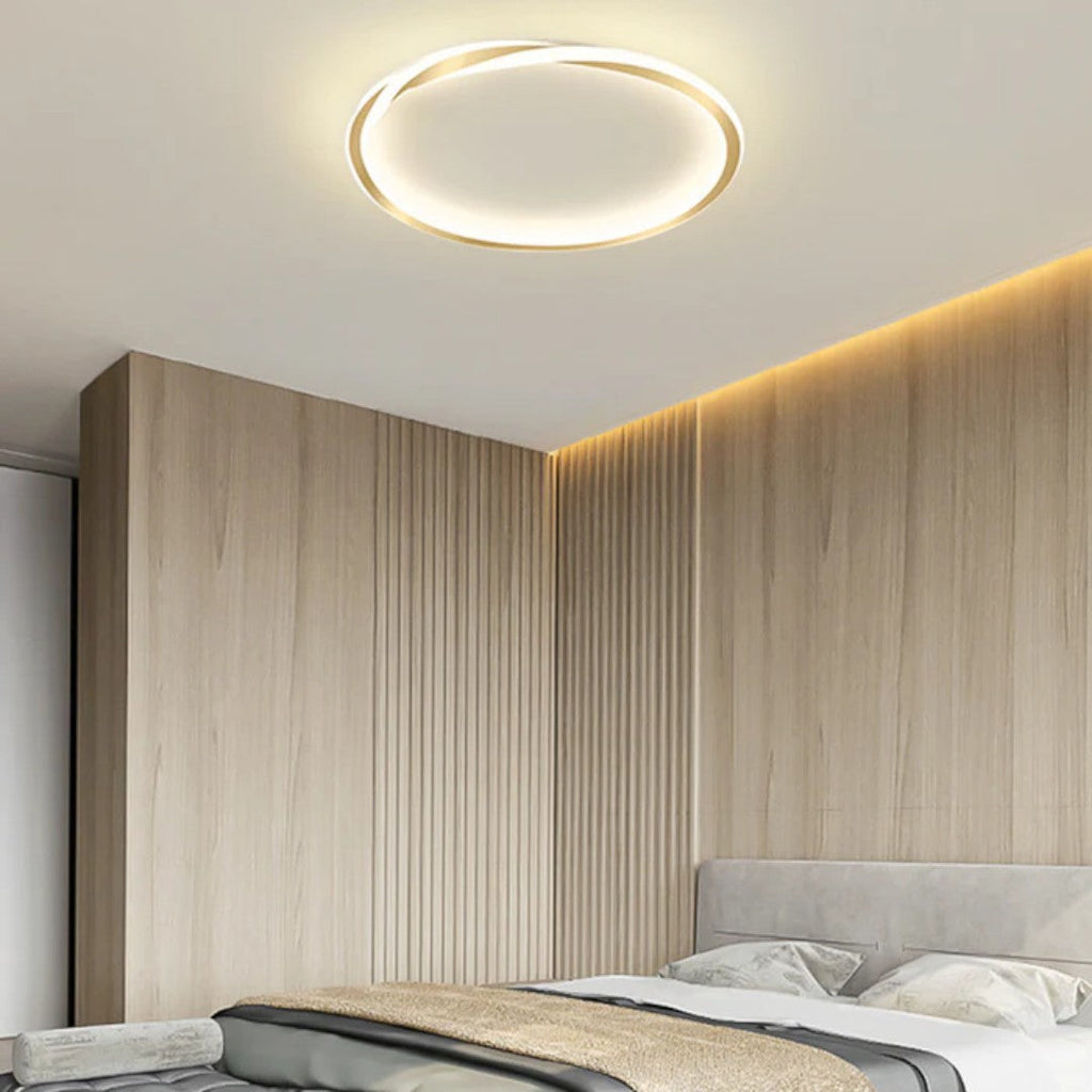 Rund LED-taklampa med ringformad design