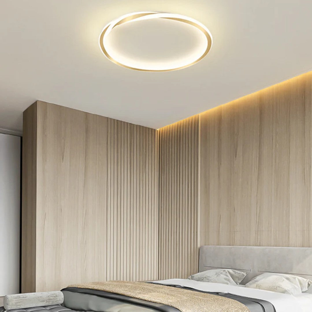 Rund LED-taklampa med ringformad design