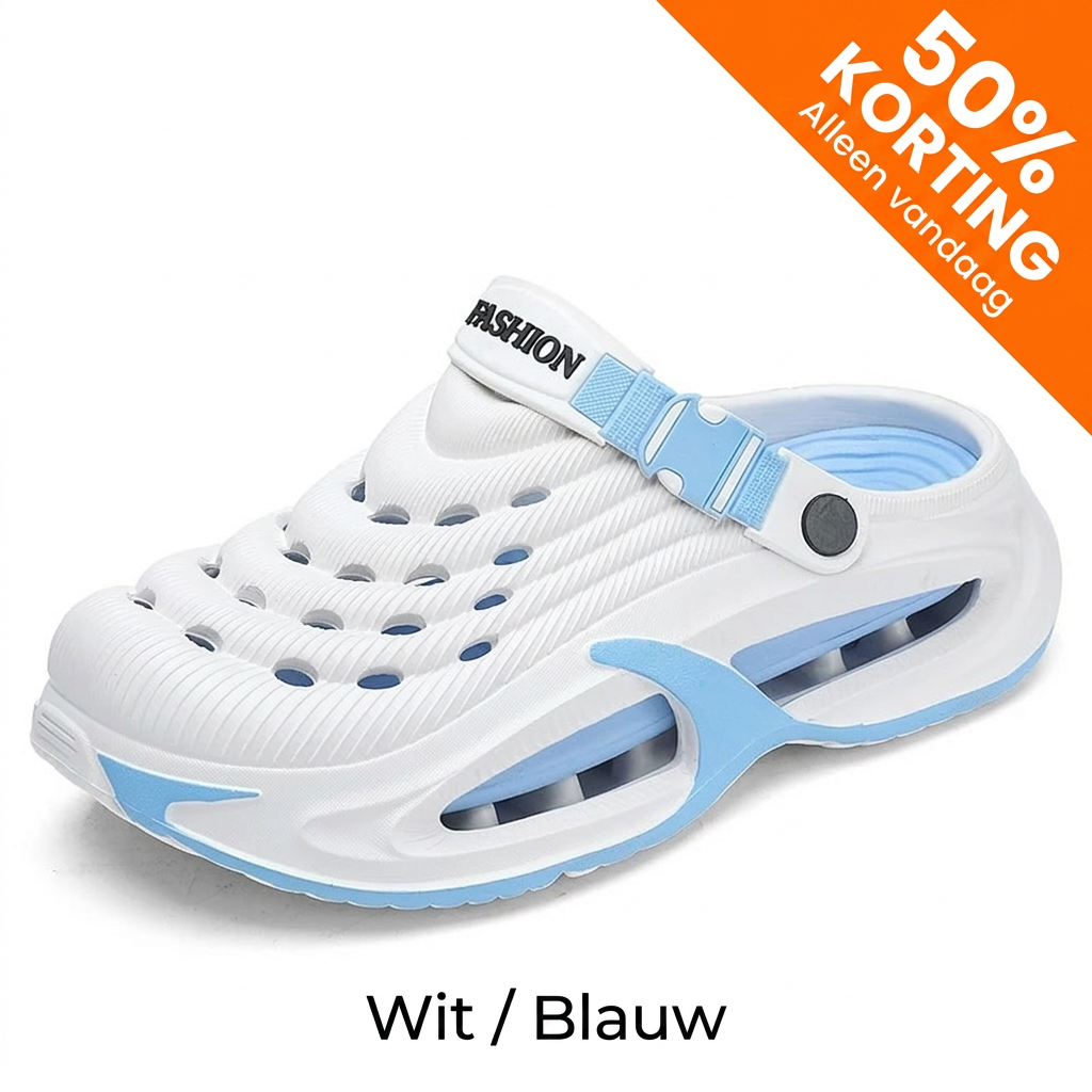 Ventilerade slip-on-skor med perforerad ovandel, hälrem och kraftig sula