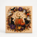 Pärlpysselkit med Halloweenmotiv av spöken, pumpor, katter och lykta